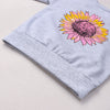 Toddler Kids Boys Girls Solid Daisy Print Long Sleeve Sweater - PrettyKid
