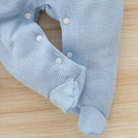 Baby Boy Girls Solid Color Foot Wrap Jumpsuit - PrettyKid