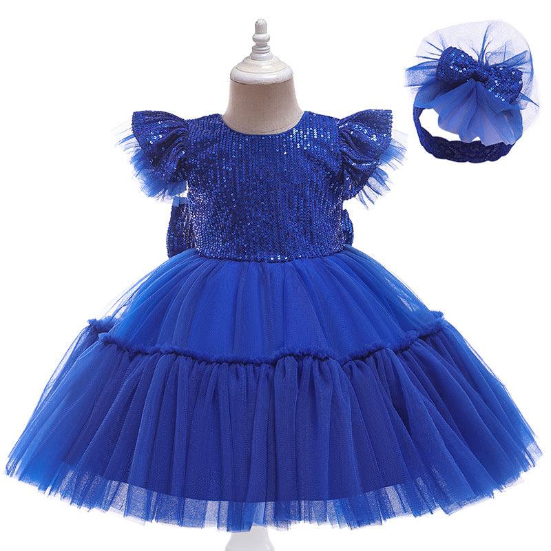 Christmas Girls Dresses Princess Dress Bow Mesh Halloween Dress Set - PrettyKid