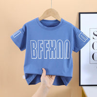 Toddler Boy Letter Print T-Shirt - PrettyKid