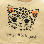Toddler Kids Girls Leopard Long Sleeve Sweater Dress - PrettyKid