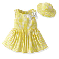 Toddler Children Girls' Plaid Dress Two Piece Set - PrettyKid