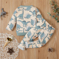 Toddler Kids Cartoon Dinosaur Print Set Children's Boutique Wholesale - PrettyKid