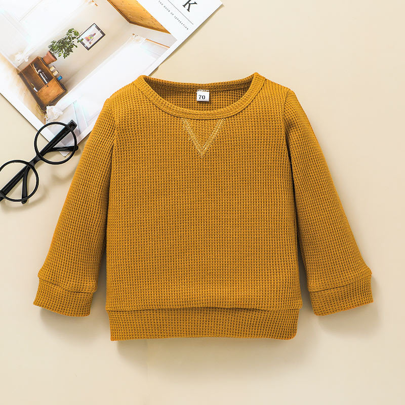 Baby Girls Casual Solid Color Sweater Set Wholesale Baby Clothes Suppliers - PrettyKid