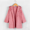 Children Girls Solid Color Artificial Fur Plush Warm Coat - PrettyKid