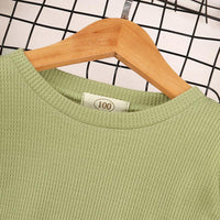 Toddler Kids Boys and Girls Solid Color Long Sleeved Leisure Suit - PrettyKid