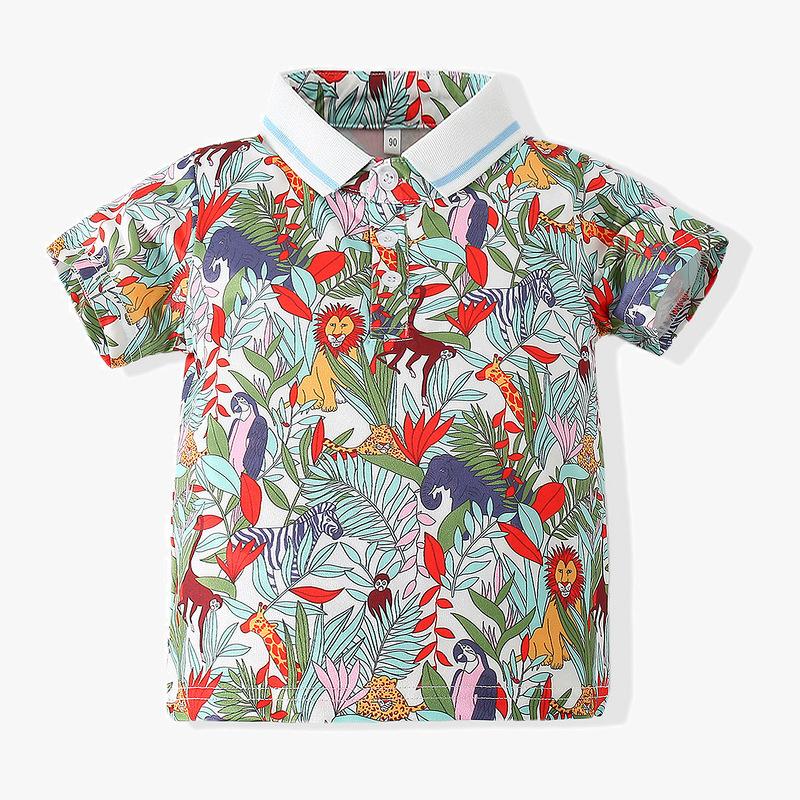 Shirt Cartoon Animal Polo Shirt Top - PrettyKid