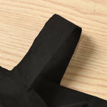 Toddler Kids Girls Black Suspender Wrap Chest Coat Camouflage Pants Set - PrettyKid