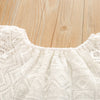 Summer toddler kids girls' short sleeve lace shirt denim perforated shorts suit - PrettyKid