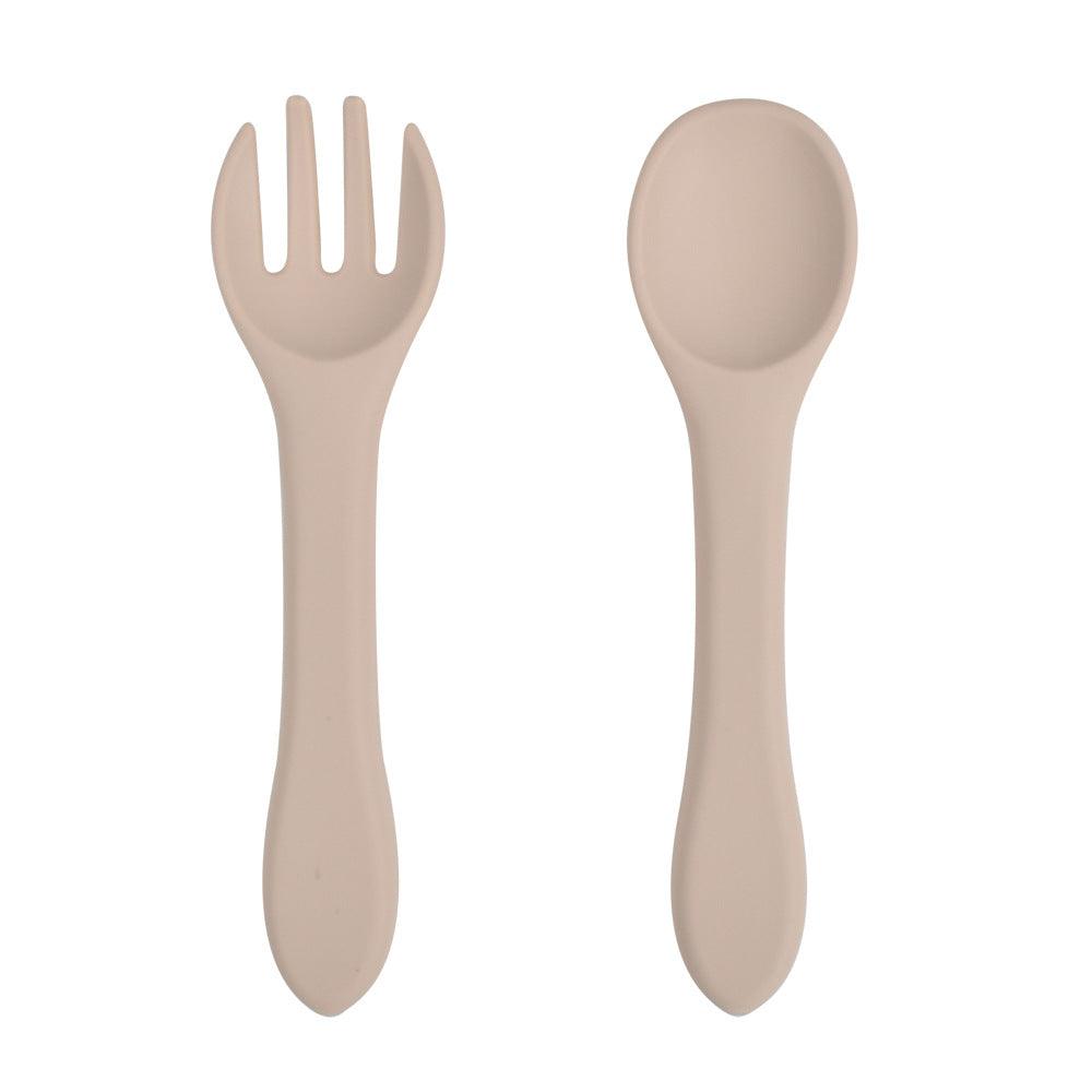 Baby‘s Silicone Tableware Food Grade Silicone Spoon Fork Set - PrettyKid