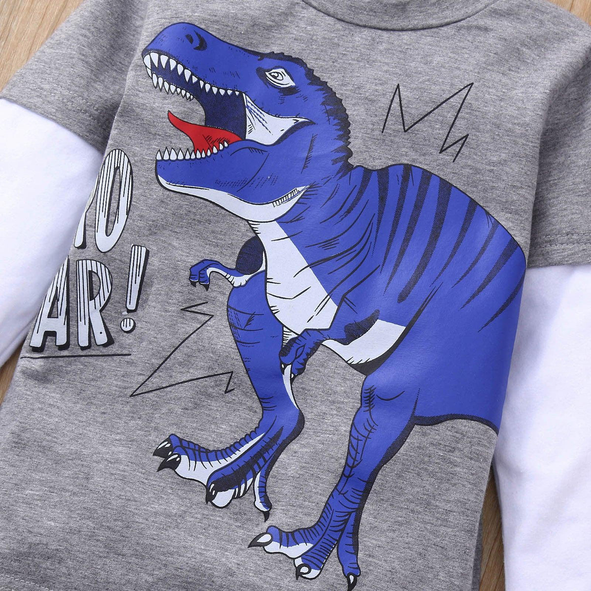 Toddler Kids Boys Cartoon Dinosaur Print Long Sleeve T-Shirt - PrettyKid