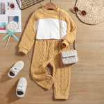 Toddler Kids Girls' Knitted Jacquard Blouse Long-sleeved Suit - PrettyKid
