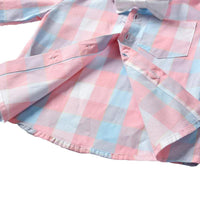 Toddler Children Boys' Plaid Bow Tie Shirt Strap Shorts Set - PrettyKid