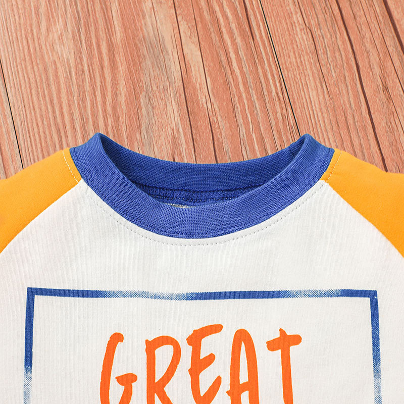 9M-4Y Toddler Boys Sets Letter Print Raglan Sleeves T-Shirts & Shorts Wholesale Boy Boutique Clothes - PrettyKid
