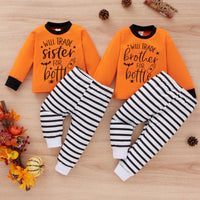 Toddler Kids Solid Letter Stripe Suit Children's Fashion Clothing Wholesale - PrettyKid