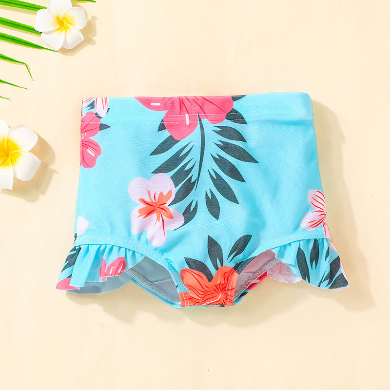 9M-4Y Toddler Girls 2 Piece Swimsuit Sets Flower Leopard Print Wholesale Little Girl Clothing - PrettyKid