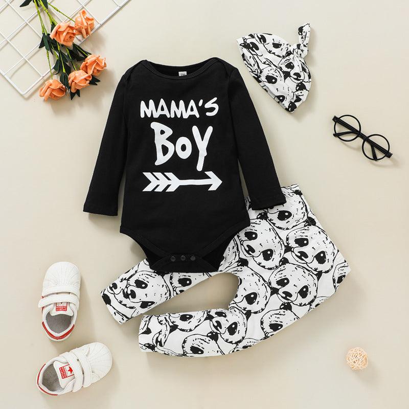 Baby Boys Cartoon Panda Printed Long Sleeve Suit - PrettyKid