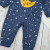 Baby Boys Solid Star Moon Printed Long Sleeve Jumpsuit - PrettyKid