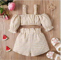 Bubble Short Sleeve Set Summer Baby Girl Two Piece Set