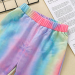 Toddler Kid Girls Long Sleeve Tie Dyed Pullover Long Pants Hooded Suit - PrettyKid