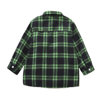 Toddler Kids Boys' Long Sleeve Plaid Lapel Shirt Kids Clothes Vendors - PrettyKid