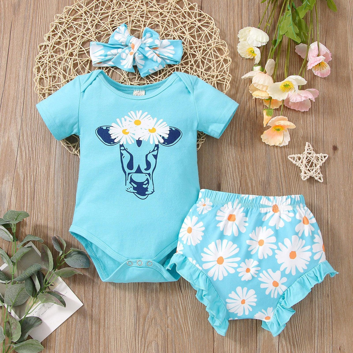 Children's Short Sleeved Shorts Two-piece Set 0-3 Year Old Girls' Summer Leisure Sports Suit - PrettyKid