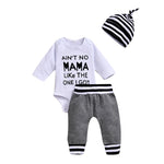 Baby Boys Solid Color Glasses Letter Printing Long Sleeve Romper Camouflage Trousers Hat Set - PrettyKid