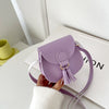 Girls Solid Mini Tassel Decorative Messenger Bag - PrettyKid