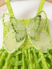 Sling Skirt with Fence Fashion Butterfly Gauze Princess Skirt Beach Holiday Wear