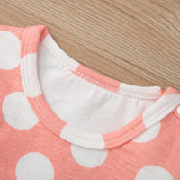 Baby Girls Lovely Pink Polka Dot Long Sleeve Jumpsuit - PrettyKid