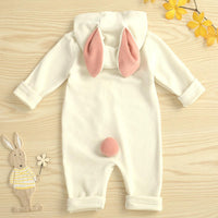 Baby Boys Girls Cute Rabbit Zipper Long Sleeve Jumpsuit - PrettyKid