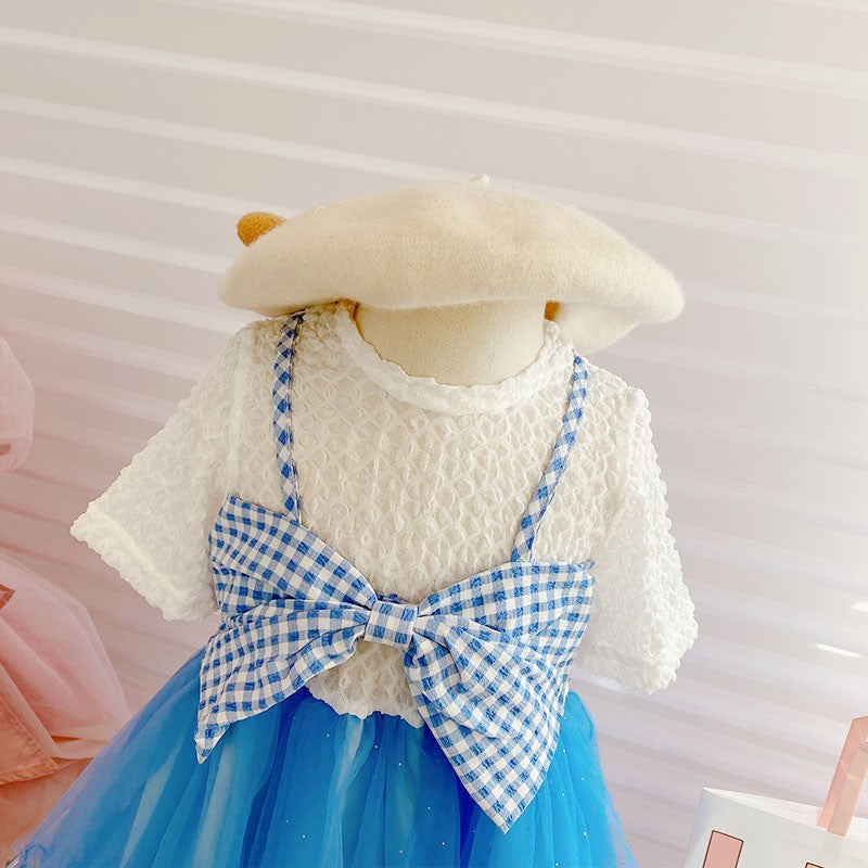 Girls' Dresses Summer 2022 New Short-sleeved Female Baby Princess Dress Summer - PrettyKid