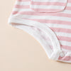 2023 Summer New Infant and Toddler Creeper for European and American Girls Stripe Print Triangle Romper - PrettyKid