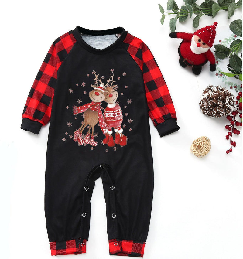 Mommy and Me Lovely Fawn Christmas Printed Top Pants Pajama Set - PrettyKid