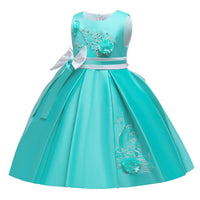 Kids Girls Bow Embroidered Pengpeng Skirt Children's Dress Wholesale Girls Dresses - PrettyKid