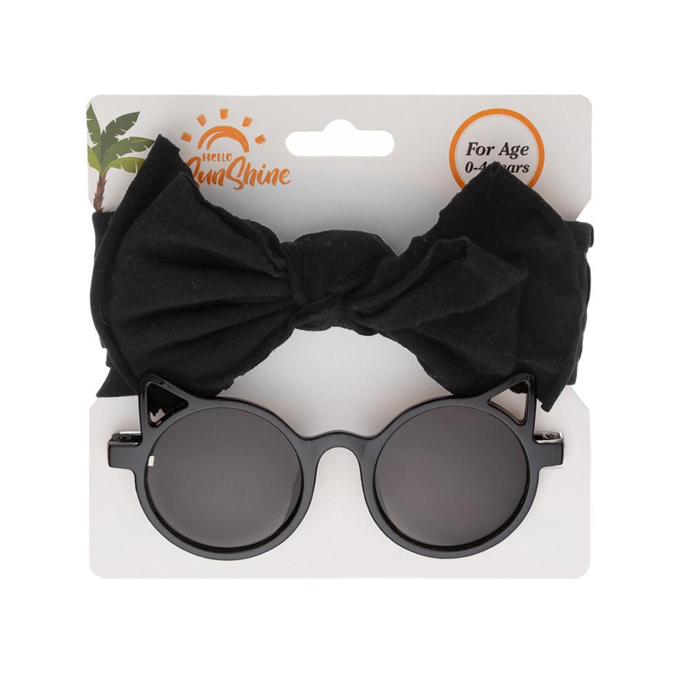 Children's Panda Sunglasses Hair Band Suit