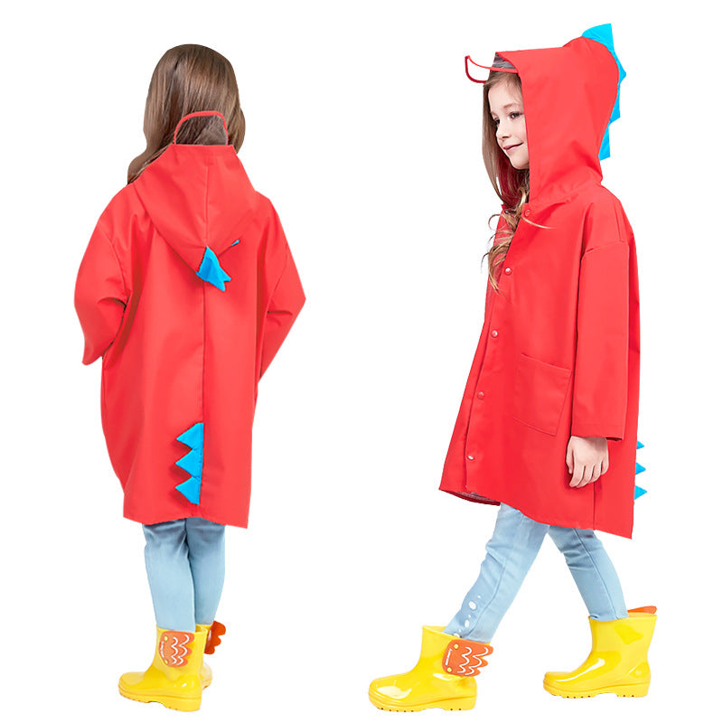 Red Cartoon Breathable Conjoined Raincoat for Children Childrenswear Wholesale - PrettyKid
