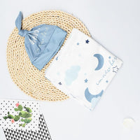 2pcs Floral Print Baby Blanket with Hat - PrettyKid