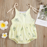 Baby Girls Lovely Plant Printed Children's Suspender Jumpsuit - PrettyKid