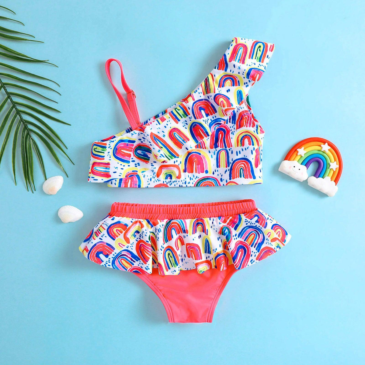 Cute Strawberry Print Swimsuit - PrettyKid