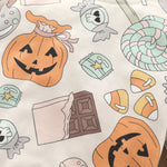 Baby Boys Halloween Cartoon Print Long Sleeve Jumpsuit - PrettyKid