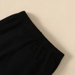 Toddler Kids Girls' Long Sleeved Bird Check Ruffle Top Black Trousers Set - PrettyKid