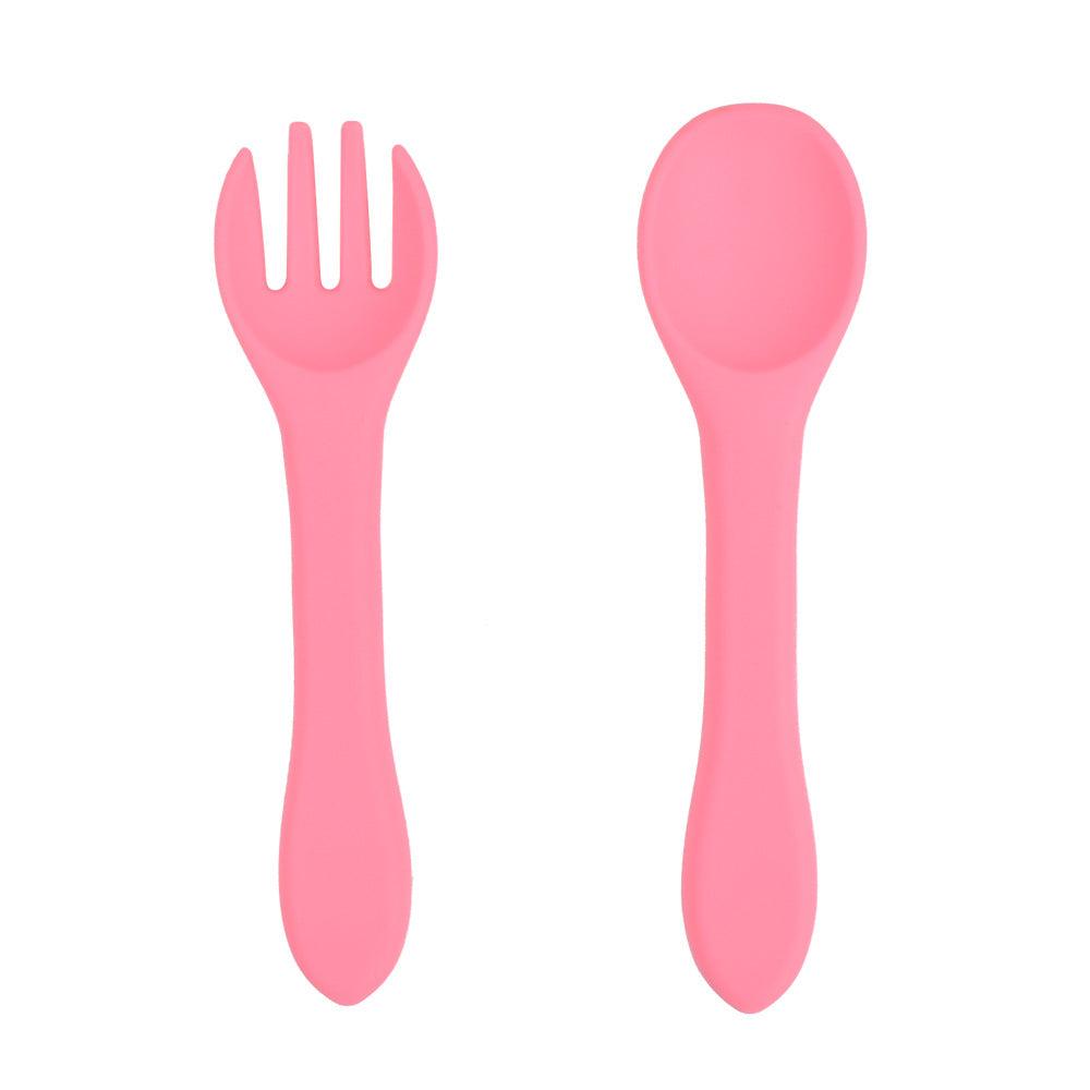 Baby‘s Silicone Tableware Food Grade Silicone Spoon Fork Set - PrettyKid