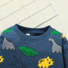 Toddler Boys Cartoon Printed Sweater Set for Dinosaurs Children's Boutique Wholesale - PrettyKid