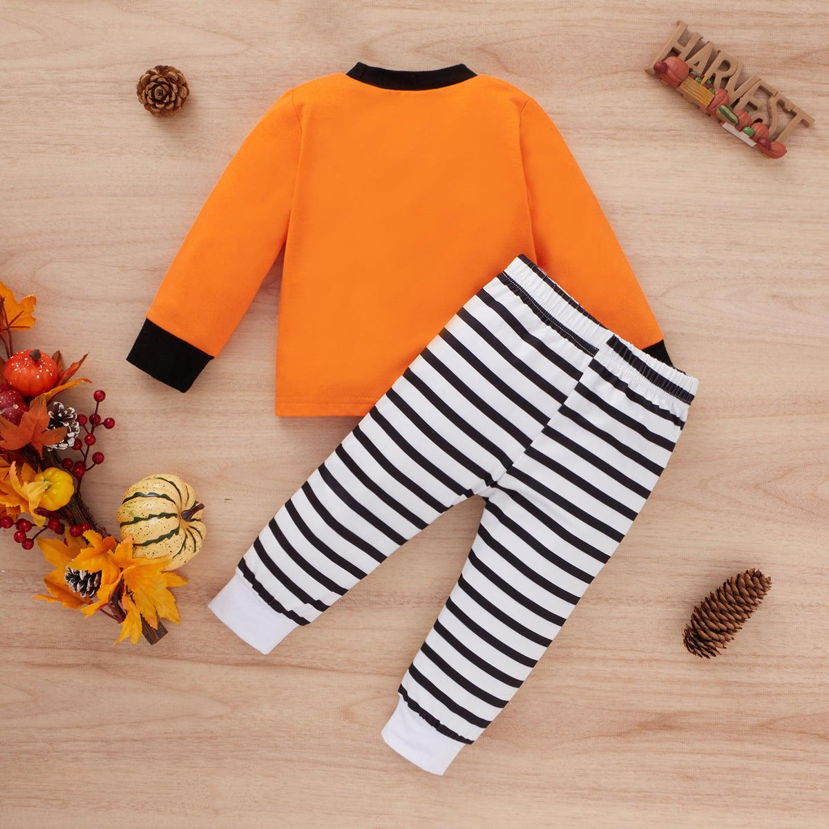 Toddler Kids Solid Letter Stripe Suit Children's Fashion Clothing Wholesale - PrettyKid