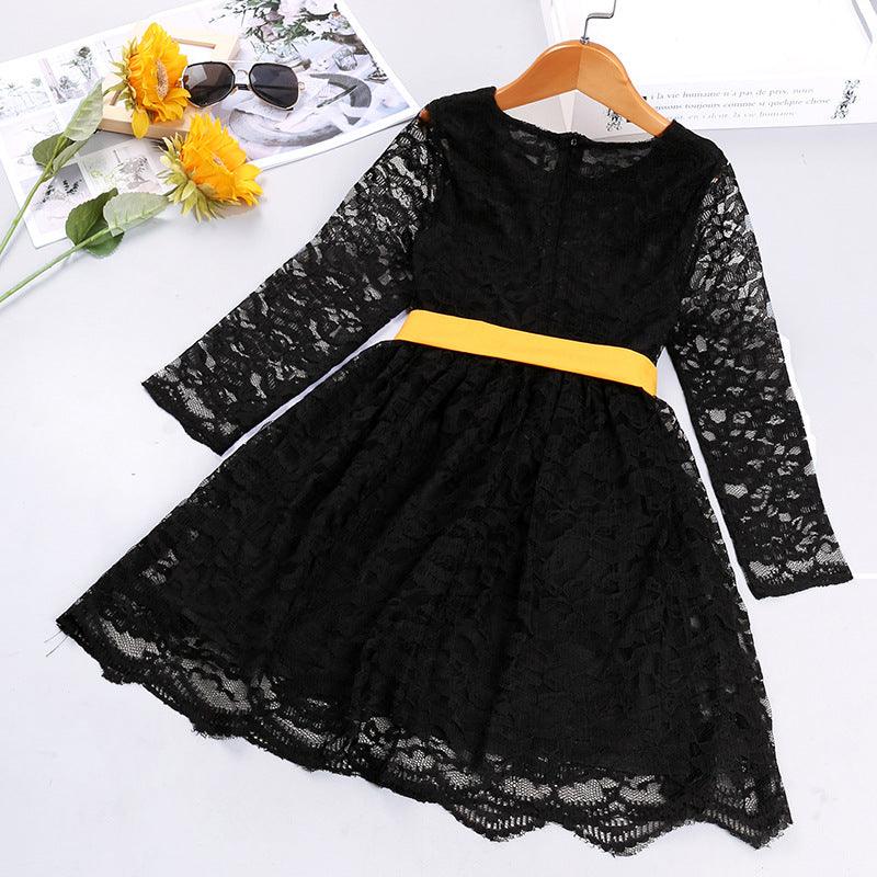 Toddler Girls Lace Long Sleeve Dress Kids Wear Wholesale - PrettyKid