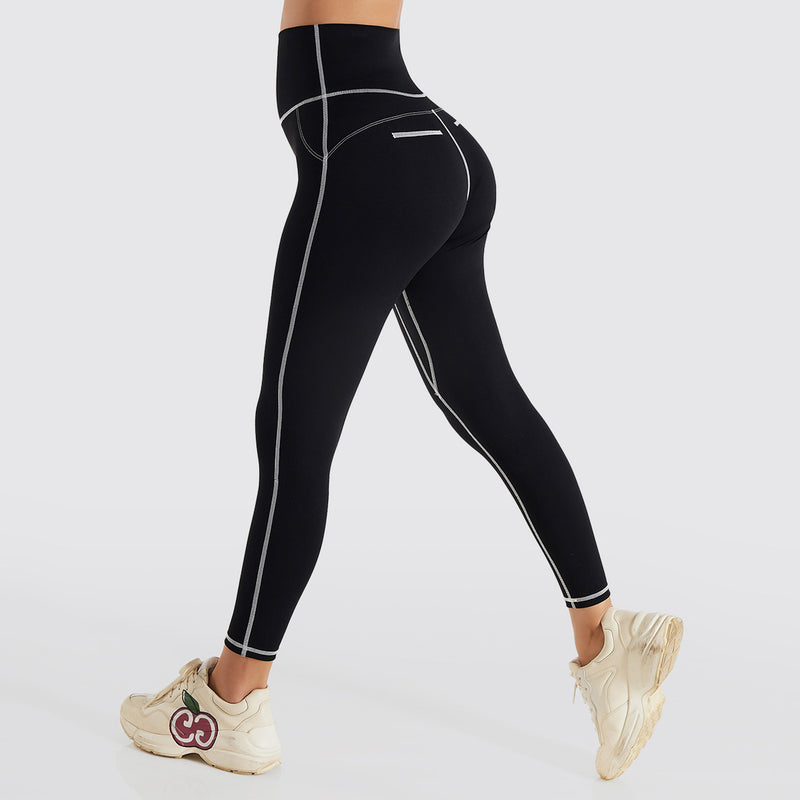 2022 High Waist Yoga Pants Women Lifting Buttocks Fitness Pants Running Belly Tightening Sports Leggings - PrettyKid