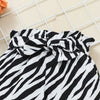 Baby Girls Solid Color Top Zebra Pants Set - PrettyKid