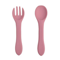 Baby‘s Silicone Tableware Food Grade Silicone Spoon Fork Set - PrettyKid