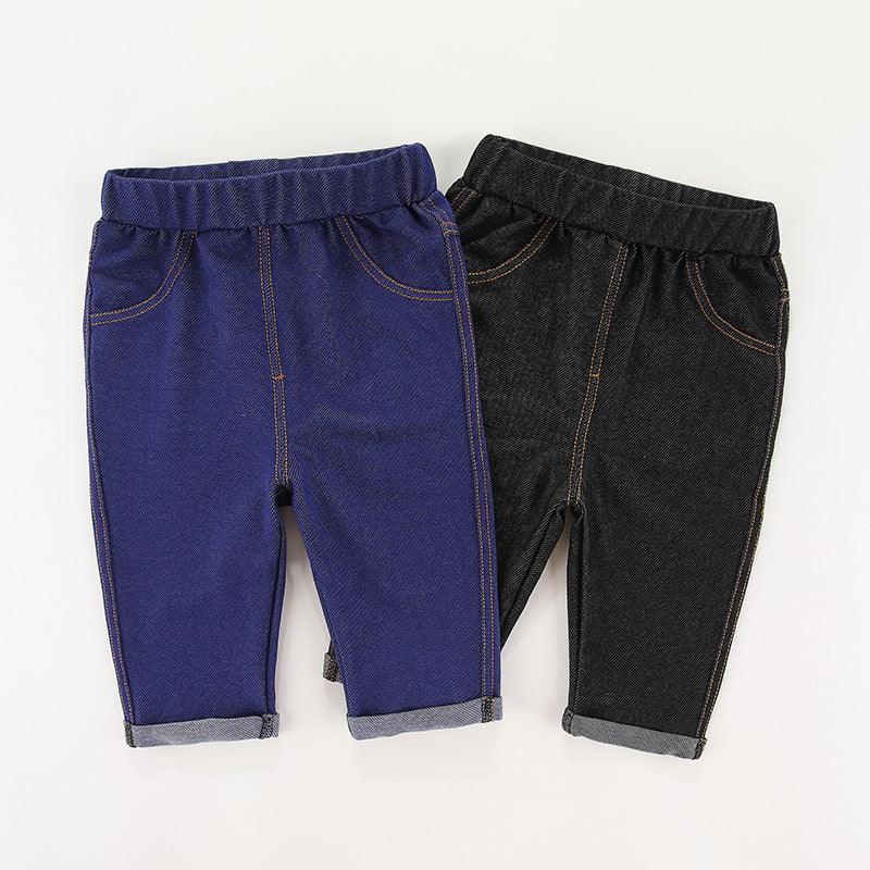 Children Boys Girls Children's Knitted Capri Jeans - PrettyKid